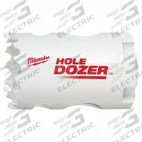 MILWAUKEE Hole Saw: 1 3/8 in Saw Dia., 3.5 Teeth per Inch, 1 5/8 in Max. Cutting Dp, Bi-Metal (MPN 49-56-9615). Key specifications — attr1098070: 3.5; attr1098087: MILWAUKEE; attr1098073: 5/8"-18.