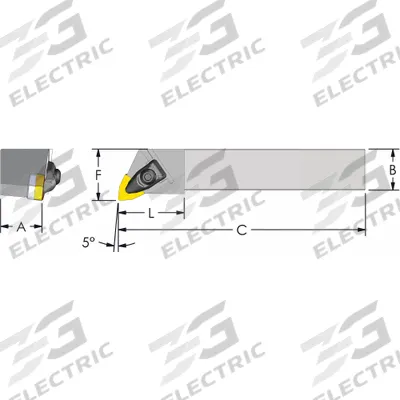 ULTRA-DEX USA Indexable Turning and Profiling Tool Holder: DWLNL 12-4B (MPN 974-000-019) - Indexable Turning & Profiling Toolholders