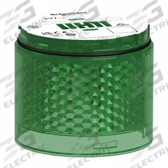 SCHNEIDER ELECTRIC Tower Light Module: Steady, 24V AC/DC, Green, 2 13/16 in Overall Dia, XVB7C23. Key specifications — Brand: SCHNEIDER; Compatible with Series: Harmony XVB7; Lens Color: Green; Operating Voltage: 24V AC/DC; Manufacturer Part Number: XVB7C23.
