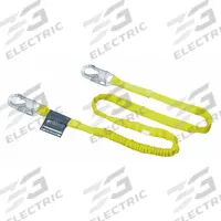 MILLER BY PIP Shock-Absorbing Lanyard: Tubular Webbing, Steel Snap Hook, Steel Snap Hook, 1 Legs (MPN 216WLS-Z7/6FTYL). Key specifications — Brand: MILLER BY PIP; Color: Yellow; Visual Load Indicator: Yes; Shock-Absorbing Lanyard Material: Polyester.