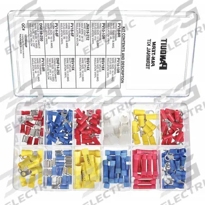 PANDUIT Wire Terminal Kit: 160 Pieces - Mixed Wire Connector & Terminal Sets
