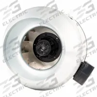 In-Line Duct Fan: 1,266 cfm Max., 10 in Duct, 485 W, 120V AC, 1 Ph, IP44, Galvanized Steel (MPN 49839). Key specifications — Includes: Mounting Brackets; Brand: FANTECH; Speed Controllable: Yes; High-Efficiency Motor: No; Nameplate Voltage: 120V AC; Number of Speeds: 1; Airflow @ 0.000 in SP - Range: 750 to 1,500 cfm; High-Efficiency Motor_Broad: Standard-Efficiency Motor.