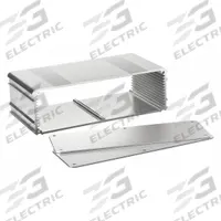 BOX ENCLOSURES Enclosure: Silver, Aluminum, 2 in x 6 in x 3 in, NEMA 4 (MPN B4-080SI). Key specifications — Color: Silver; Includes: (2) End Panels; NEMA Enclosure Rating: 4; Brand: BOX ENCLOSURES.