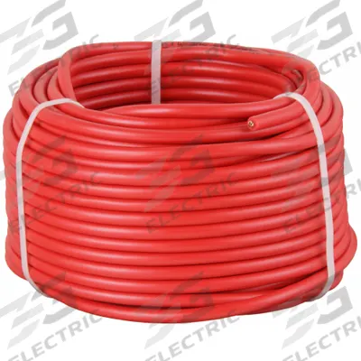 WESTWARD Battery Jumper Cable: 8 ga, 100 ft Cable Lg, Red - Cut to Length Jumper Cables