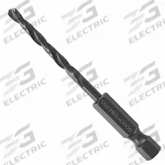 BOSCH Hex Shank Drill Bit: 9/64", 135° Split Point, Black Oxide HSS, Impact Rated (MPN BL2136IM). Key specifications — attr1234973: Impact Rated; attr1234966: BOSCH; attr1234978: 0.1406.