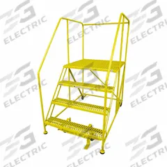 COTTERMAN Work Platform: 3.3 ft Platform Ht - Max, 36 in x 48 in, Steel, 800 lb Load Capacity (MPN 4WP3648RA3B4B8AC2P6). Key specifications — Folding: Not Foldable; Mobility: Rolling; Components Included: Rubber Foot Pads; Use Location: Indoor; Brand: COTTERMAN; Color: Yellow; Height Adjustability: Fixed Height; Includes Handrails: Handrails Not Included.