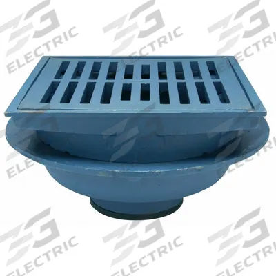 ZURN Floor Drain: 15 in Overall Dia, 12 1/2 in Grate Size, 4 in Nominal Pipe Size - Area Drains