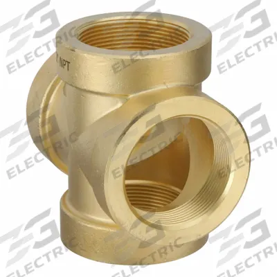 USA INDUSTRIALS Metal Pipe Cross: Cross, 2 in x 2 in x 2 in x 2 in, Class 250 - Threaded Medium-Pressure Pipe Fittings
