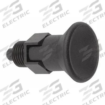KIPP Indexing Plunger: Locking, Steel, M10x1 Thread - Locking Short-Pin Pull-Knob Indexing Plungers