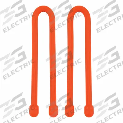 NITE IZE Gear Tie: Orange, 6 in Lg - Twist-Release Cable Ties