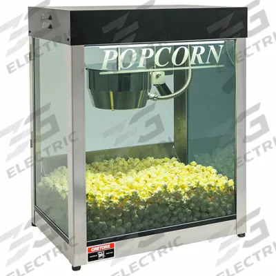CRETORS Home Contemporary Popcorn Maker: 6 oz/8 oz, Gray, Stainless Steel, 27 1/2 in Overall Ht - Popcorn Makers