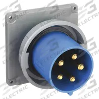 HUBBELL Pin and Sleeve Inlet: Blue, 120/208V AC, Three Phase, 100 A, 4 Pole, 5 Wire, IEC Grounding (MPN HBL5100B9W). Key specifications — Brand: HUBBELL.