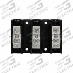 BUSSMANN Power Distribution Block: Open, Lug, Lug, 14 AWG – 2/0 AWG For Line Side Wire Sizes (MPN PDB220-3). Key specifications — attr1361688: Surface; attr1308686: BUSSMANN; attr1361672: Copper.