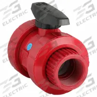 CHEMTROL Manual Two-Way Ball Valve: 1 1/2 in, PVDF, Straight, FNPT x FNPT, Full Port Ball Port (MPN T65TB-V 11/2). Key specifications — Brand: CHEMTROL; Handle: Lever.