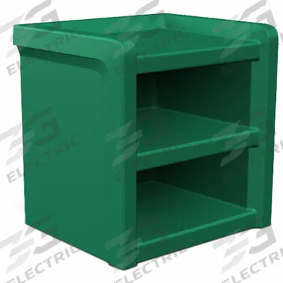 CORTECH Nightstand: Green, 21 1/2 in Overall Ht, 21 in Overall Wd, 18 in Overall Dp - Nightstands