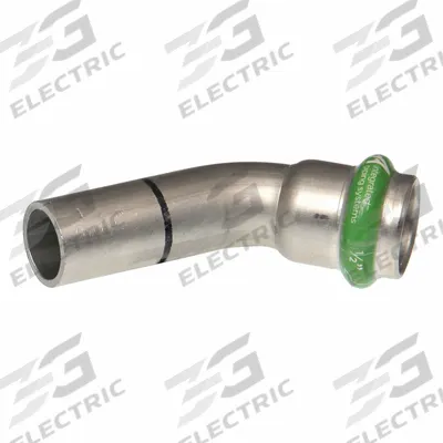 APOLLO Crimp Elbow Fitting: 1/2 in Pipe x 1/2 in Pipe Size, Press-fit x FTG, EPDM - Potable Water Stainless Steel Press Fittings