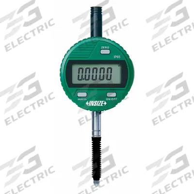 INSIZE Digital Indicator: 0 in to 2 in /0 mm to 50.8 mm, Inch/Metric, +/- 0.00015 in Accuracy - Digital Indicators with Non-Removable Flat Back