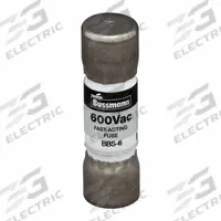 BUSSMANN Fuse: BBS Series, Midget, Fast-Acting, 6 A, 600 V AC, 13/32 in x 1 3/8 in, Non-Indicating (MPN BBS-6). Key specifications — attr1287209: BBS; attr211192: BUSSMANN.
