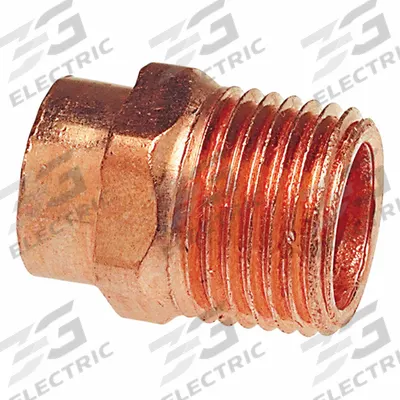 NIBCO Sweat Fitting Adapter: 5/8 in CTS x 3/4 in Pipe, Cup x MNPT - Wrot Copper Tube Fittings