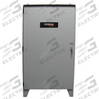 GENERAC Automatic Transfer Switch: Three Phase, 600 A Current Rating, 120/208V AC, Steel, 3R, RTS (MPN RTSN600G3). Key specifications — Enclosure Material: Steel; Lockable: Yes; Rated Voltage: 120/208V AC; Brand: GENERAC; Compatible with Series: RTS; Service Rated Transfer Switch: No.