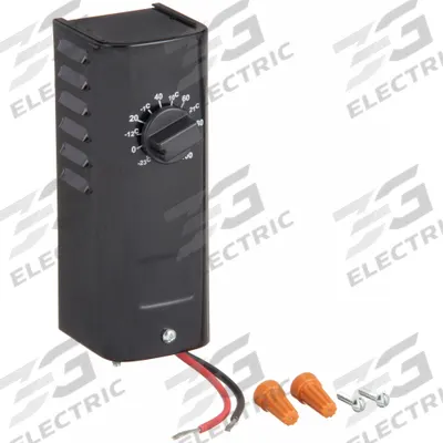 Dayton Line Volt Mechanical Tstat: Heat Only, Steel, -10° to 100°F, 6°F to 8°F - Indoor Single-Stage Controls