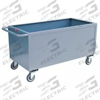 JAMCO Box Truck: 1,200 lb, 66 in L x 31 in W x 27 in H, Flat, Std, (2) Rigid/(2) Swivel, 1 Shelves (MPN BL360P500GP). Key specifications — Material: Steel; Color: Gray; Brand: JAMCO; Caster/Wheel Configuration: (2) Rigid.