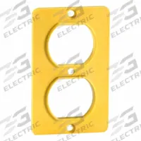 LEVITON Coverplate: Portable Outlet Box Cover, Duplex Receptacles, 1 Gangs, Yellow (MPN 3051-Y). Key specifications — Color: Yellow; Brand: LEVITON.