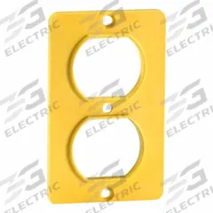 LEVITON Coverplate: Portable Outlet Box Cover, Duplex Receptacles, 1 Gangs, Yellow (MPN 3051-Y). Key specifications — Color: Yellow; Brand: LEVITON.