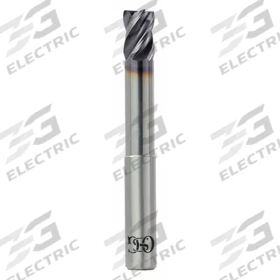 OSG Corner Chamfer End Mill: Carbide, TiAlN Coated, 4 Flute, 1" Mill Dia, 1-1/8" LOC - Reduced-Neck Fast-Cutting Carbide Corner-Chamfer End Mills for Stainless Steel & Super Alloys