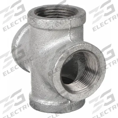 ANVIL Metal Pipe Cross: Cross, 300 psi @ 150°F, 3/4 in x 3/4 in x 3/4 in x 3/4 in - Medium-Pressure Threaded Pipe Fittings