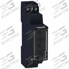 SCHNEIDER Time Delay Relay: DIN-Rail Mounted, 12V AC, 8 A, 6 Pins/Terminals, 1 sec – 100 hr (MPN RE17RLJU). Key specifications — Contact Rating (DC): 8 A @ 12V; Brand: SCHNEIDER.