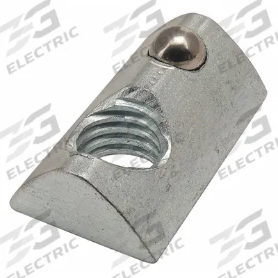 80/20 Drop-In T-Nut: M8 Size, 7 mm Thread Lg, 40 Series, Zinc-Plated - Roll-In T-Nuts