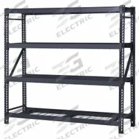 EDSAL Bulk Storage Rack: Starter, Medium-Duty, 77 in x 24 in x 78 in, Steel Wire, 4 Shelves (MPN ER7824W4). Key specifications — attr54696: Powder Coated; attr54697: Wire; attr34632: Steel; attr38838: Steel; attr34624: EDSAL; attr54762: Steel Wire.