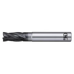 OSG Roughing End Mill: Carbide, WXL Coated, 4 Flute, 14 mm Mill Dia, 26 mm LOC, 0.6 mm Chf (MPN 39150811)