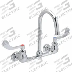 ZURN Gooseneck Kitchen/Bathroom Faucet: Wall, Widespread, Cast Brass, Chrome, 2.2 gpm Flow Rate (MPN Z842B4-XL). Key specifications — Color/Finish: Chrome; Series: AquaSpec®.