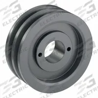 APPROVED VENDOR V-Belt Pulley: 2AK51, 2 Groove, 4.95 in OD, Bushed Bore, H/QT, Cast Iron, Webbed (MPN 2AK51H). Key specifications — Pulley Industry Number: 2AK51; Pitch Diameter: 4.36 in (3L); For Belt Section (broad, with similar types): 3L.