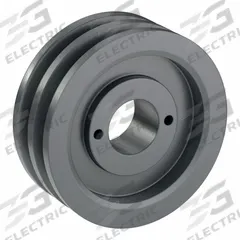 APPROVED VENDOR V-Belt Pulley: 2AK51, 2 Groove, 4.95 in OD, Bushed Bore, H/QT, Cast Iron, Webbed (MPN 2AK51H). Key specifications — Pulley Industry Number: 2AK51; Pitch Diameter: 4.36 in (3L); For Belt Section (broad, with similar types): 3L.