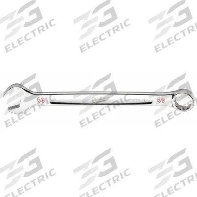 MILWAUKEE Combination Wrench: Chrome Vanadium Steel, Chrome, 5/8 in Head Size - SAE 12-Point Combination Wrenches