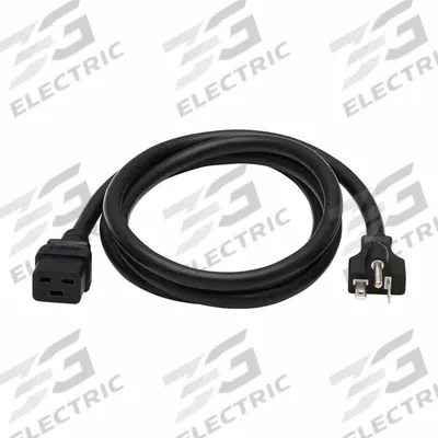 EATON TRIPP LITE Power Cord: 6 ft Lg, 3/12, 5-20P Plug, Non-NEMA Receptacle, C19 Receptacle - Electronic Equipment Power Cords