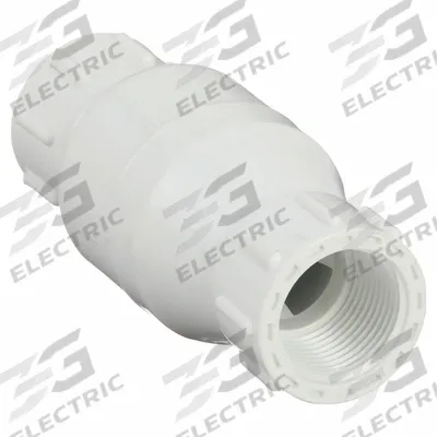 Dayton Spring Check Valve: Inline Valve Body, 3/4 in Pipe Size, IPT x IPT, PVC - PVC Poppet Check Valves