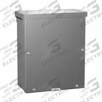 HAMMOND Junction Box: Galvanized Steel, 12 in x 10 in x 6 in, 3R, Solid Cover, Screw On, Included (MPN C3R12106SC). Key specifications — Brand: HAMMOND; Closure Method: Screws; Knockouts: Included.