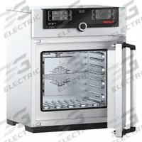 MEMMERT Programmable Universal Oven: Forced Air, 1.1 cu ft Capacity, 300°C Max Temp, 1,600 W Watt (MPN UF 30 PLUS, 230V). Key specifications — Voltage: 230V AC; Brand: MEMMERT; Temperature Accuracy Tolerance: +/-0.1°C up to 99.9°C, +/-0.5°C @ 100°C+; Temperature Uniformity: +/-2.7°C.