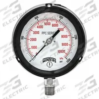 WINTERS Process Pressure Gauge: 0 psi to 1,500 psi, White, 4 1/2 in Dial, 1/2 in NPT Male, Bottom, 4 (MPN PPC5071-SG45). Key specifications — Brand: WINTERS; Pointer Color: Black; Accuracy: ±0.5%; Dial Color: White; Gauge Wetted Parts: Stainless Steel; Case Material: Phenolic; Vibration Resistance Properties: Field-Fillable; Pressure Range: 0 psi to 1,500 psi.