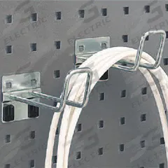KENNEDY Double Closed Pegboard Hook: 6 in x 2 1/4 in x 2 3/8 in, 5 Hooks, 6 in Hook Dp, Locking Clip (MPN 99876). Key specifications — Mounting Type: Surface; Finish: Zinc-Plated; Color: Silver; Accessory Type: 75-Degree Closed Hook; Locking System: Locking Clip; Material: Steel; Brand: KENNEDY.