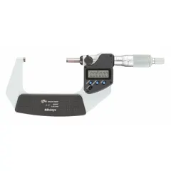 MITUTOYO IP65 Digital Outside Micrometer: 2 in to 3 in /50.8 mm to 76.2 mm, Inch/Metric, IP65 (MPN 293-342-32). Key specifications — attr1182744: 0.00005 in/0.001 mm; attr1182776: IP65; attr1182741: MITUTOYO; attr1182743: +/- 0.00005 in; attr1182759: Yes.