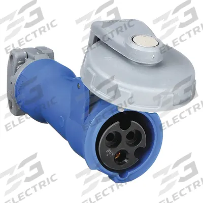 HUBBELL Pin and Sleeve Connector: Blue, 250V AC, Single Phase, 20 A, 2 Pole, 3 Wire - Washdown-Rated Connectors