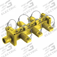 HUBBELL Distribution Block: 6 Female, 1 Male Connections, Yellow, 600V AC/600V DC, 400 A, 16 Series (MPN HBL7DBY). Key specifications — Brand: HUBBELL.