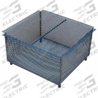 ZURN Sediment Bucket: Carbon Steel, 18 5/8 in Overall Wd, 11 in Overall Ht, Unfinished, Drop-In (MPN CB-Y-24X24). Key specifications — Brand: ZURN; Finish: Unfinished; Color: Blue; Material: Carbon Steel; Connection Type: Drop-In; Grate Surface Style: Slotted; Product Type: Sediment Bucket.