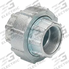 BRIDGEPORT FITTINGS Threaded Coupling - Three-Piece: Iron, 1/2 in Trade Size, 1 7/8 in Overall Lg (MPN 1121-RT). Key specifications — Insulated: No; Compatible Conduit Type: IMC; Brand: BRIDGEPORT FITTINGS.