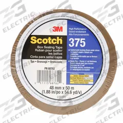 SCOTCH Carton Sealing Tape: 3.1 mil Tape Thick, 2 in x 55 yd, 375. Key specifications — Brand: SCOTCH; Tape Series: 375.